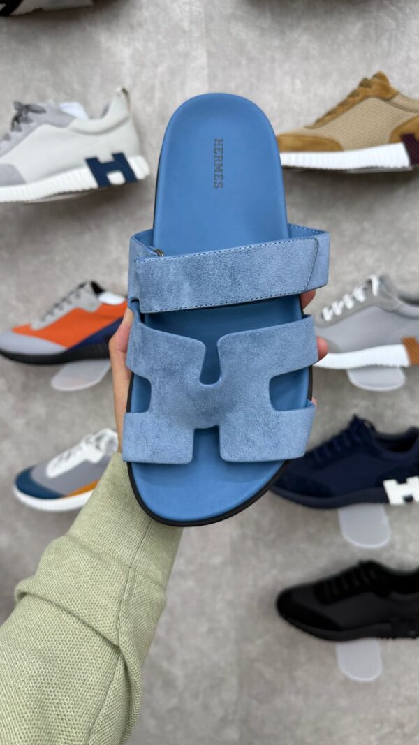Hermes Sandalen Blauw Suede