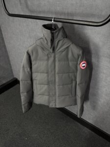 Canada Goose Mac Millan Grey, Red Logo High Quality