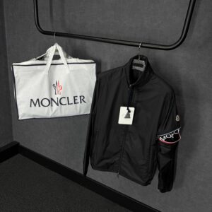 Moncler Windbreker Rits Arm Zwart