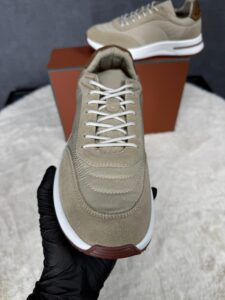 Loro Piana Weekend Walk Sneakers Beige Suede - Afbeelding 3