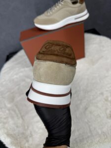 Loro Piana Weekend Walk Sneakers Beige Suede - Afbeelding 4