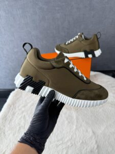 Hermes Bouncing Sneakers Khaki - Afbeelding 2