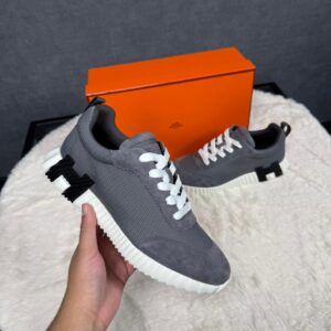 Hermes Bouncing Grey Suede Ribbels