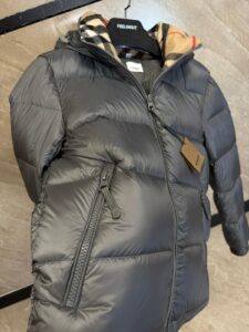 Burberry Cashmere Snowdon Puffer Jacket Grey High Quality - Afbeelding 3