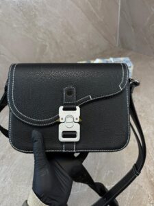 Christian Dior Black Leather Saddle Messenger Bag High Quality - Afbeelding 2