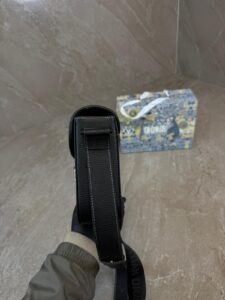 Christian Dior Black Leather Saddle Messenger Bag High Quality - Afbeelding 3