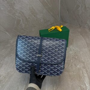 Goyard Belvedere PM Bag Blue Canvas High Quality