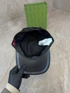 Gucci GG Canvas Baseball Cap Black / Leather - Afbeelding 3