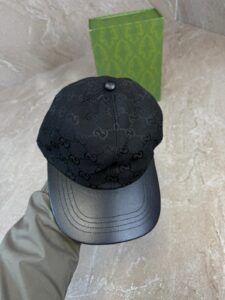 Gucci GG Canvas Baseball Cap Black / Leather - Afbeelding 4