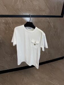 Moncler T-Shirt White, Pocket Logo