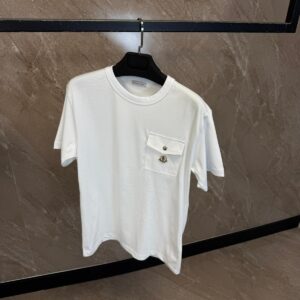 Moncler T-Shirt White, Pocket Logo
