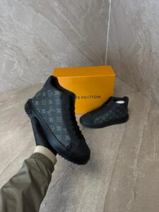 Louis Vuitton High Top Trainer Black Monogram