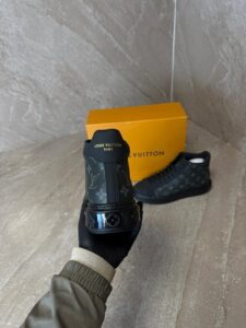 Louis Vuitton High Top Trainer Black Monogram - Afbeelding 4