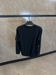 Stone Island Sweater Navy Blue, Arm Pocket Double Logo - Afbeelding 2